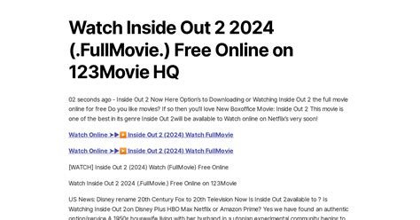 [.WATCH “Inside Out 2″ FULLMovie.] (FREE) Online on .